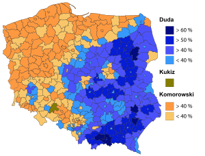 Präsidentschaftswahl Polen 2015 Runde 1.svg
