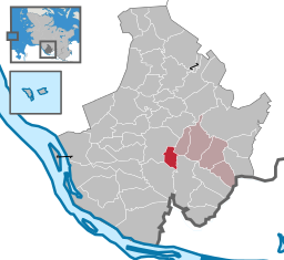 Läget för kommunen Prisdorf i Kreis Pinneberg