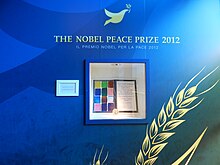 Prix nobel de la paix 2012 UE Exposition internationale de Milan 2015.JPG