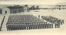 3rd Battalion of the Royal Warwickshire Regiment on parade at Prospect Camp, circa 1902. Prospect Camp, Bermuda - Parade in Camp.jpg