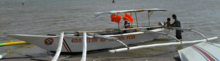 A pump boat used by the Philippine Coast Guard Auxiliary in Iloilo City Pump boat Philippine Coast Guard Auxiliary Iloilo City.png