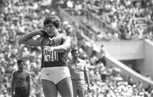 English: 1980 Summer Olympics Champion Nadezhda Tkachenko Русский: Чемпионка олимпиады-80 Надежда Ткаченко