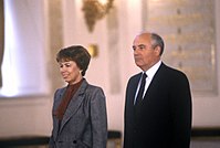 Raisa en Michail Gorbatsjov in 1987