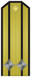 Rank insignia of Капитан II ранг of the Bulgarian Navy.png