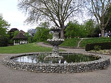 The Rustic Fountain dates from 1856 and the inauguration of the first gardens. Reading, UK - panoramio (15).jpg