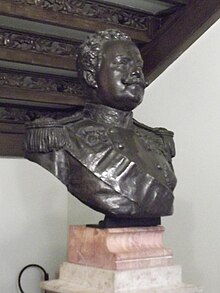 Bronze bust of Portuguese Carlos I of Portugal in Rio de Janeiro.