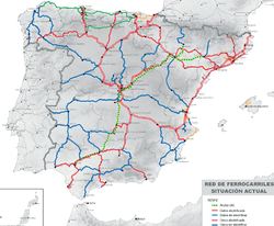 schienennetz spanien karte Renfe Wikipedia schienennetz spanien karte