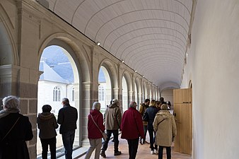 Le cloître rénové lors des portes ouvertes de décembre 2017.