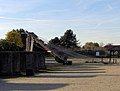 Replica van een Romeinse kraan in het Archäologischer Park Xanten