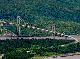 Rombak Bridge bridge in Narvik, Norway