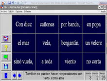 Ejemplo de rompecabezas con texto