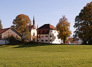 Roßhaupten - Fischhaus contre NW, Herbst.JPG