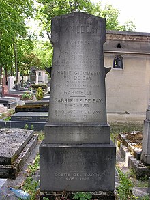 Sépulture de Jean-Baptiste Joseph Debay au cimetière du Montparnasse.