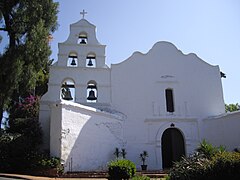 Mission San Diego de Alcalá in San Diego was founded as the first Spanish mission in California in 1769