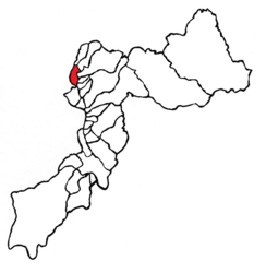 Location of the district in Huancayo Province