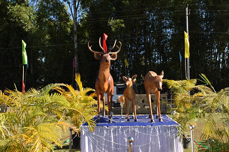 File:Sangai Deer Replica in Manipur.jpg