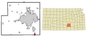 Sedgwick County Kansas Incorporated and Unincorporated areas Mulvane Highlighted.svg