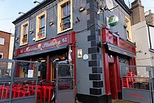 Slattery's Pub at the Beggar's Bush cross roads Shelbourne FC 5.jpg