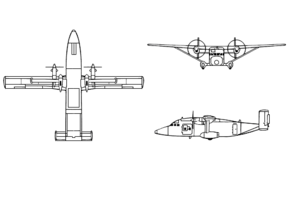 3-view projection of the Short C23 Sherpa Shorts C-23A SHERPA.png