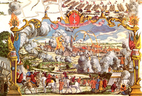 Depiction of the 1734 Siege of Danzig by Russian and Saxon forces in 1734