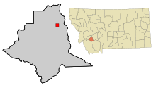 Silver Bow County Montana Incorporated and Unincorporated areas Walkerville Highlighted.svg