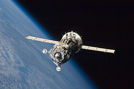 The Soyuz TMA-19 spacecraft departs the International Space Station.