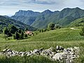 Monte Pizzocolo e alla destra il monte Spino ripresi da monte Carzen