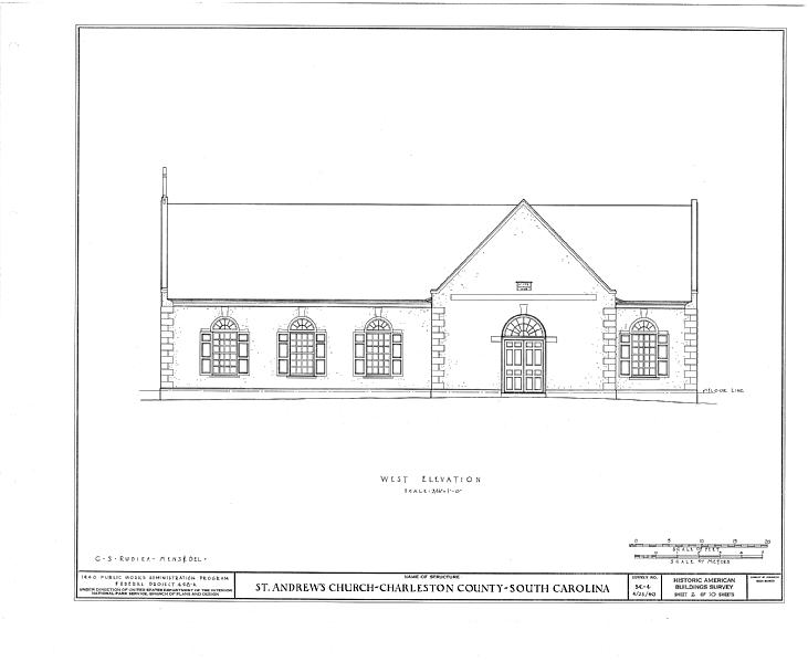 File:St. Andrew's Episcopal Church, State Route 61, Charleston, Charleston County, SC HABS SC,10-CHAR.V,1- (sheet 2 of 10).tif