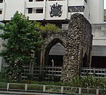 Les ruines de la deuxième église St Alphage London Wall.