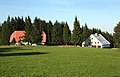 Čeština: Chalupy v Zadově, části Stach na Šumavě, těsně pod Churáňovským vrchem English: Zadov, part of Stachy village, Czech Republic