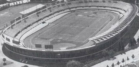 Aerial view of the Municipal stadium during the 1930s