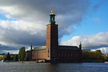 Stockholm City Hall, where the Nobel Banquet takes place on 10 December each year.