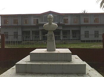 Hem Bhawan and a statue of Hem Barua, Place: Tezpur, Assam Statue of Hemchandra Barua at Tezpur.jpg