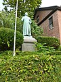Statue of Reverend André-Marie Garin, priest of Saint Jean-Baptiste Church. Located at 741 Merrimack Street, Lowell, Massachusetts