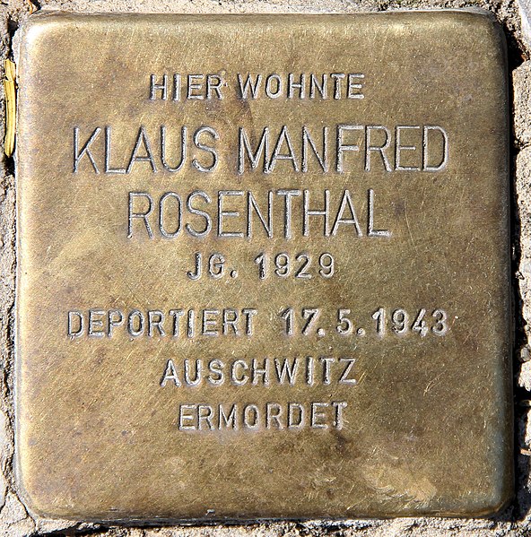 File:Stolperstein Landauer Str 11 (Wilmd) Klaus Manfred Rosenthal.jpg