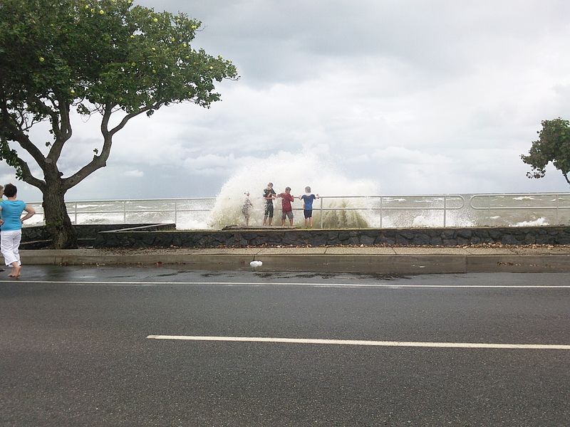 File:Stormy sea hits rock wall, Brighton, near Brisbane, Australia - panoramio.jpg