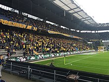 Sydsiden, the former Faxe Tribunen during a 4–0 win over Esbjerg fB in July 2016.