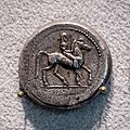 Syrakosai - 475-465 BC - silver drachma - young rider - head of Arethousa - Berlin MK AM 18205406