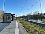 La station "Traité de Rome" de la ligne 12 Express du tramway d'Île-de-France