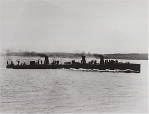 USS Wilkes (TB-35), trnning uji coba sebelum instalasi persenjataan, sekitar tahun 1901.