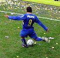 Carlos Tévez, jugador de Boca Juniors, en el 2004.