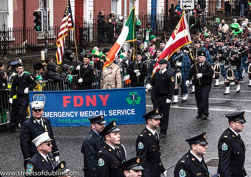 File:The FDNY EMS Pipes and Drums Band Took Part In The New York Parade On Sunday And Then Jetted To Dublin To March In Dublin On Sunday (8566207902).jpg