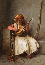 The Lute Player label QS:Len,"The Lute Player" 1859