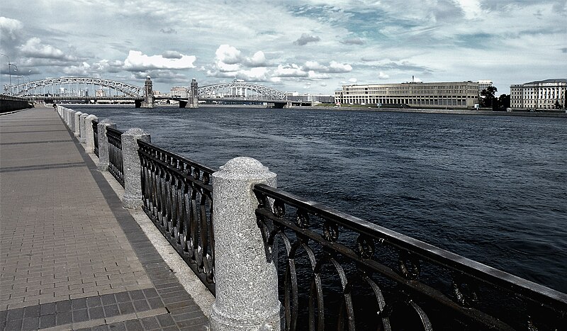 File:The Newa River and the bridge, formerly named after Peter the Great (2).jpg