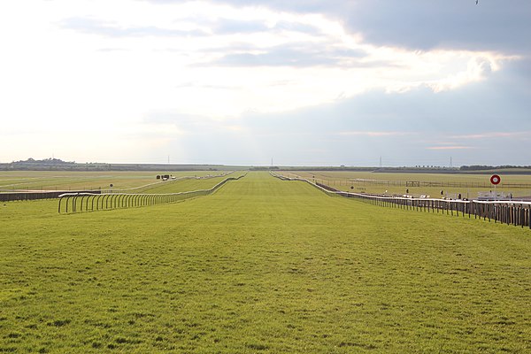 The Rowley Mile track used for the 2000 Guineas in Newmarket, UK