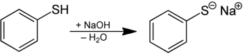 Synthese van natriumthiofenolaat.