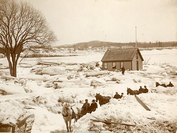 Flooding on the Androscoggin River, Turner, 1896