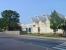 The College of Environment and Design building at the University of Georgia is a LEED certified structure that features 72 solar panels and water reclamation technology. UGAArtBuilding.jpg