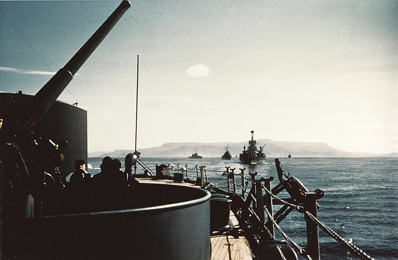 File:US Atlantic Fleet Ships steam out of Reykjavik harbour in July 1941.jpg