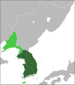 深綠色為统一新罗，淺綠色為渤海國的辽东半島和耽羅國的濟州島